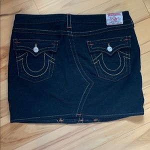 True Religion black corduroy skirt